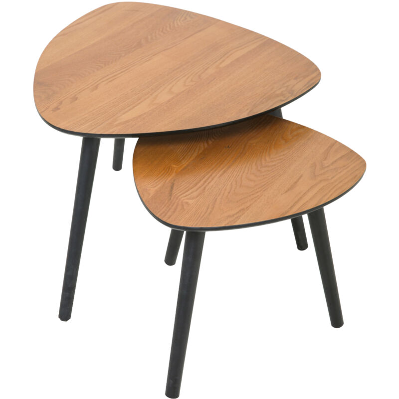 Erin Lot de 2 tables d'appoint petites tables basses en bois - Svita