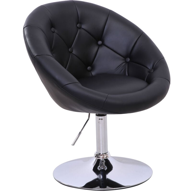 Havanna Fauteuil Lounge Fauteuil club Tabouret de bar Fauteuil pivotant Rétro noir - Svita