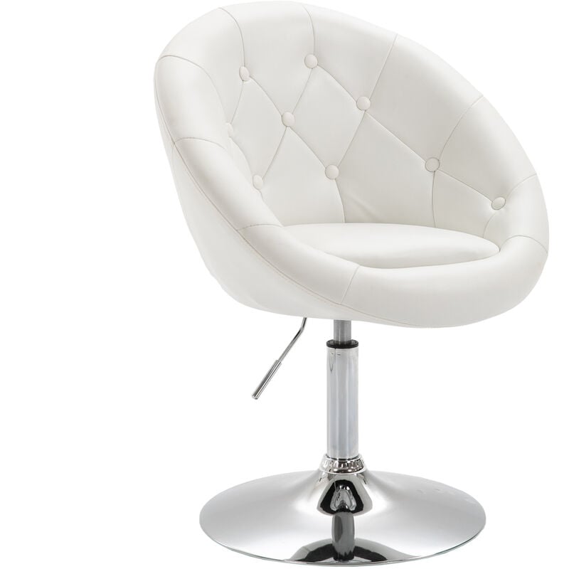 Havanna Fauteuil Lounge Fauteuil club Tabouret de bar Fauteuil pivotant rétro blanc - Svita