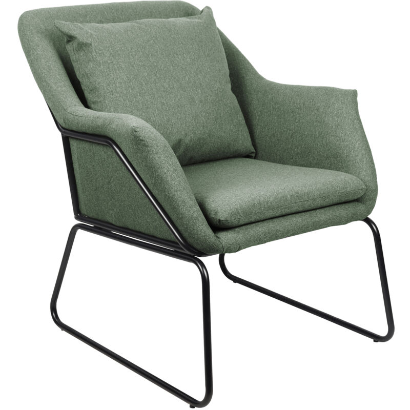SVITA JOSIE Fauteuil rembourré Fauteuil d'appoint vert Canapé simple Fauteuil relax Tissu