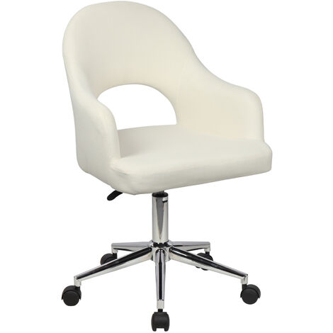 Chaise De Bureau Enfant Réglable Micky - Velours Doux, Hauteur Adaptable, Roulettes Silencieuses - Couleur Abricot