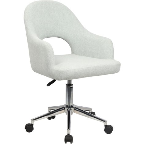 SVITA KLARA Chaise de bureau Chaise pivotante Cut-Out avec roulettes blanc