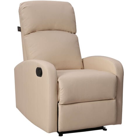 SVITA LEX Fauteuil de relaxation Fauteuil TV repose-jambes Fonction chaise longue Chaise beige