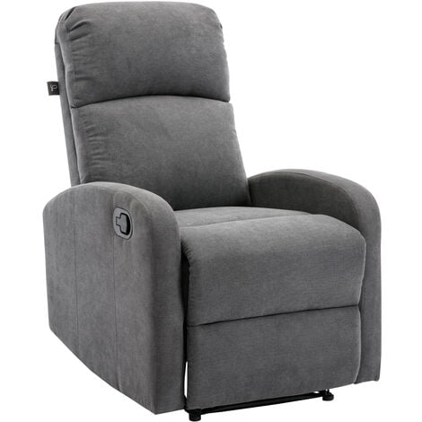 SVITA LEX Fauteuil de relaxation Fauteuil TV repose-jambes Fonction chaise longue Chaise gris clair