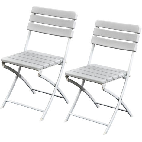 Chaises de jardin de jardin et terrasse blancs
