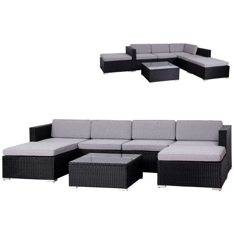 SVITA LUGANO salon de jardin en polyrotin salon de jardin