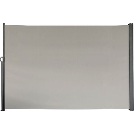 SVITA Marquise latérale Store enrouleur Protection visuelle Store latéral Balcon Terrasse Gris 160x300