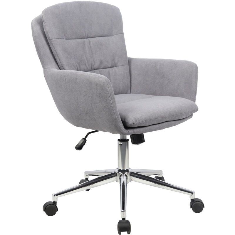 Svita - marte Chaise de bureau Chaise pivotante réglable en hauteur Tissu avec roulettes gris