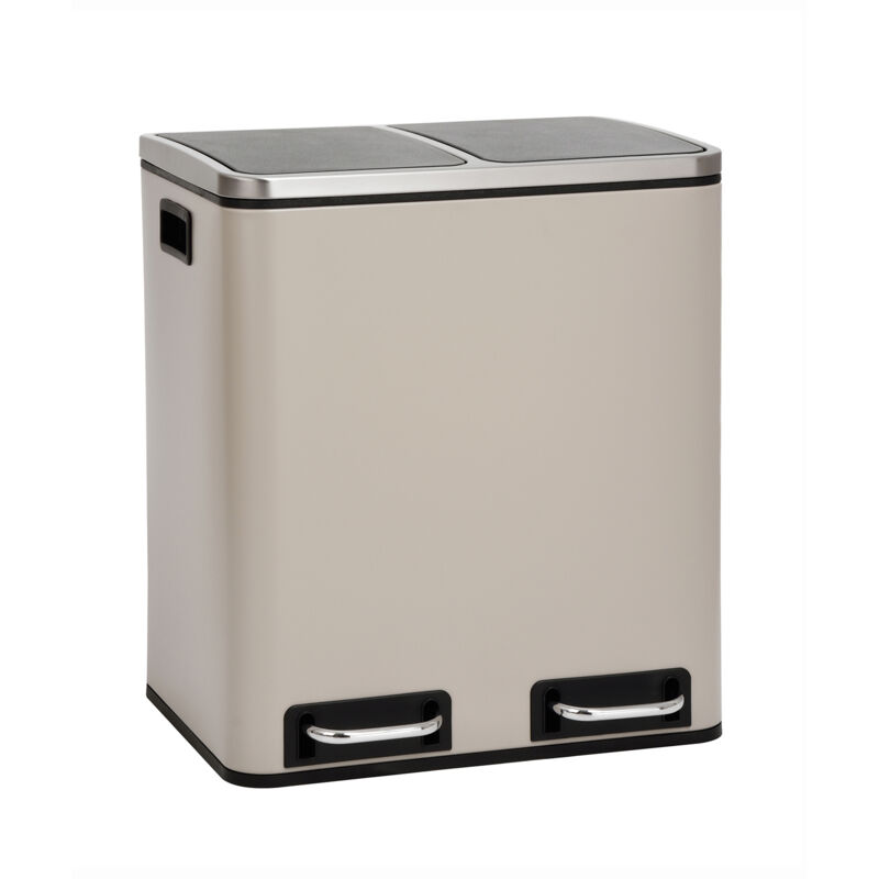 Svita Tm2x15 Mülleimer 30 Mülltrennsystem Abfalleimer Mit Fächern Taupe