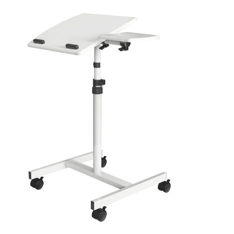 Support En U Avec Roulettes Pour Radiateur électrique - Réglable, Pieds Blancs - Pour Déplacement Facile