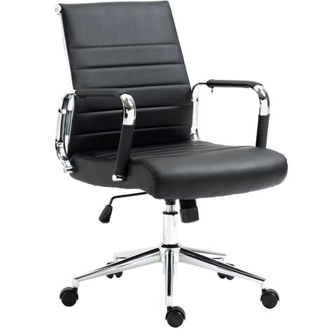 SVITA OFFICE COMFORT Chaise de bureau chaise pivotante chaise de direction similicuir noir
