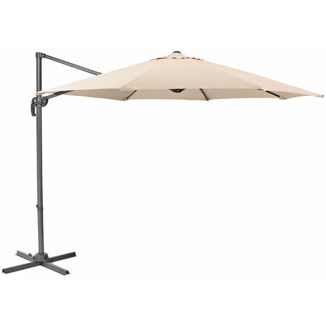 SVITA Parapluie beige 3m Parasol alu pivotant Parasol jardin terrasse