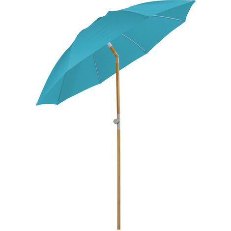 SVITA Parasol Bambou 2m Inclinable Parasol de jardin Parasol de balcon Bleu clair