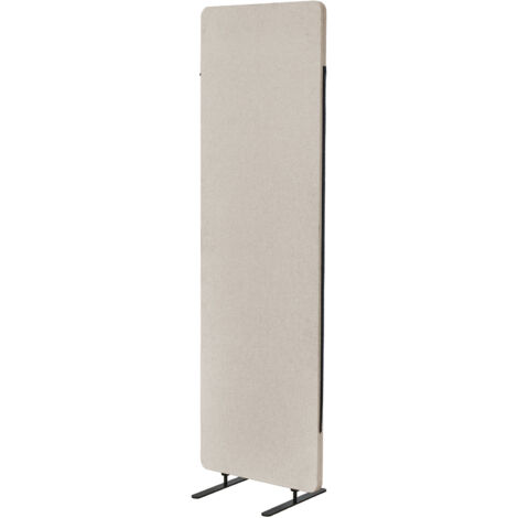 Svita – Paravent autoportant beige – Cloison de séparation moderne 50x3x162 cm – Polyester et acier thermolaqué – Raccordement par fermetures éclair