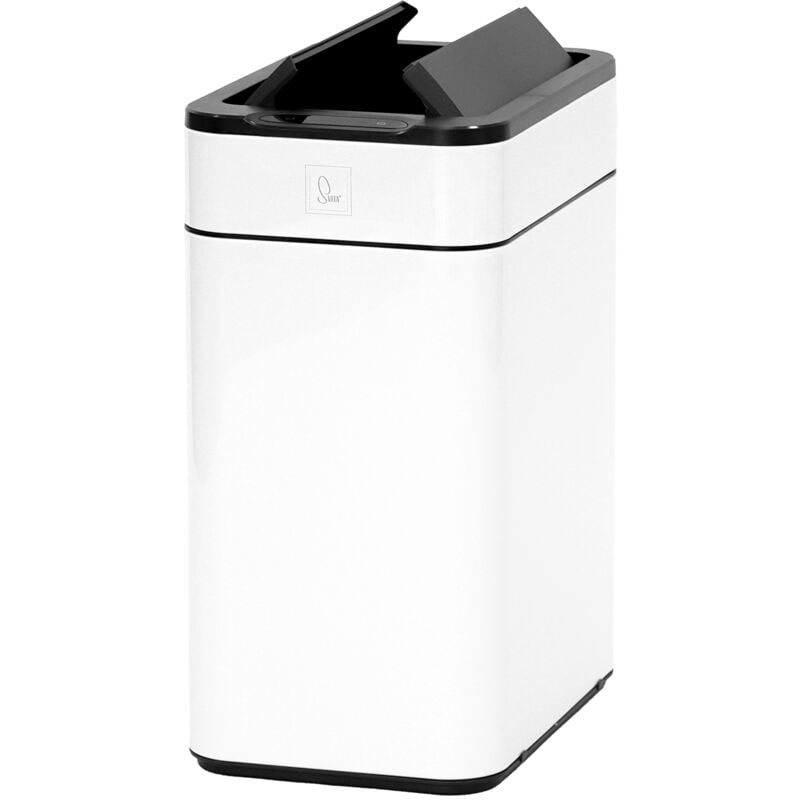 SVITA SE50L Poubelle à capteur Poubelle de cuisine Poubelle automatique Blanc