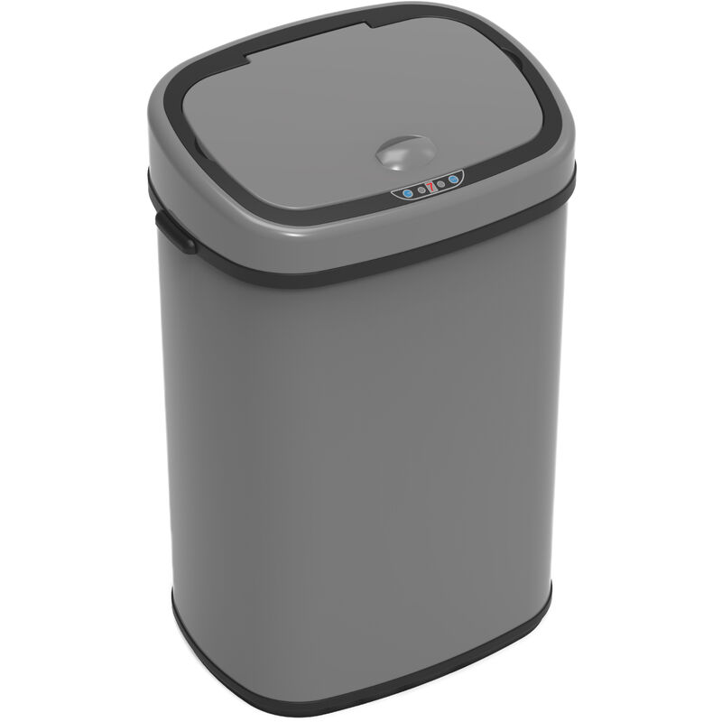Sensor Poubelle 68L en acier Poubelle avec capteur Poubelle de cuisine Gris - Svita