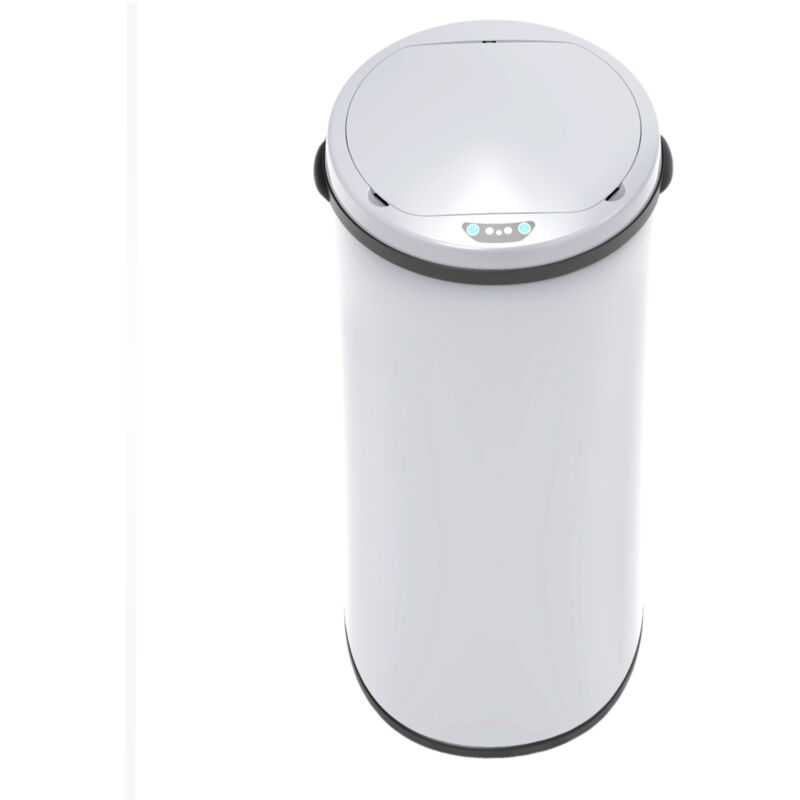Sensor Poubelle 50L Poubelle avec capteur Poubelle de cuisine blanc - Svita
