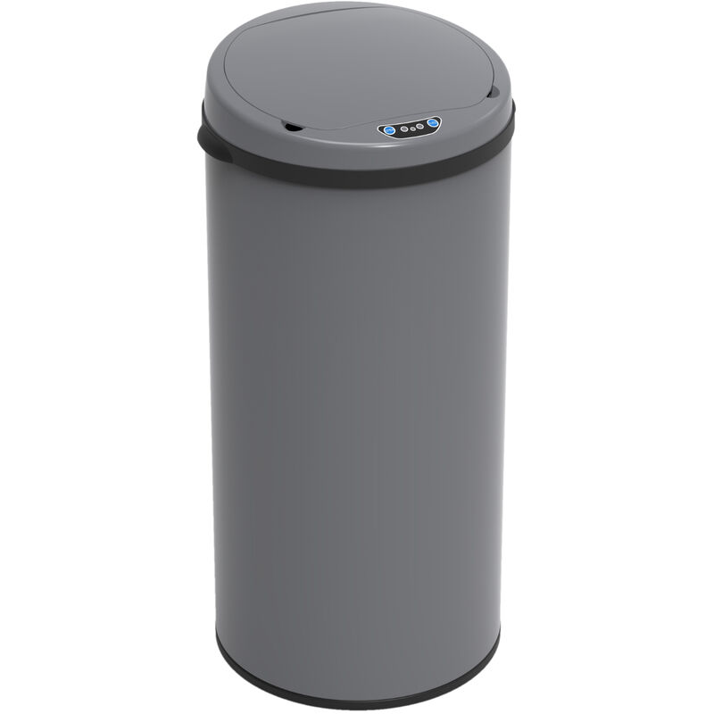 Sensor Poubelle 50L Poubelle avec capteur Poubelle de cuisine gris - Svita