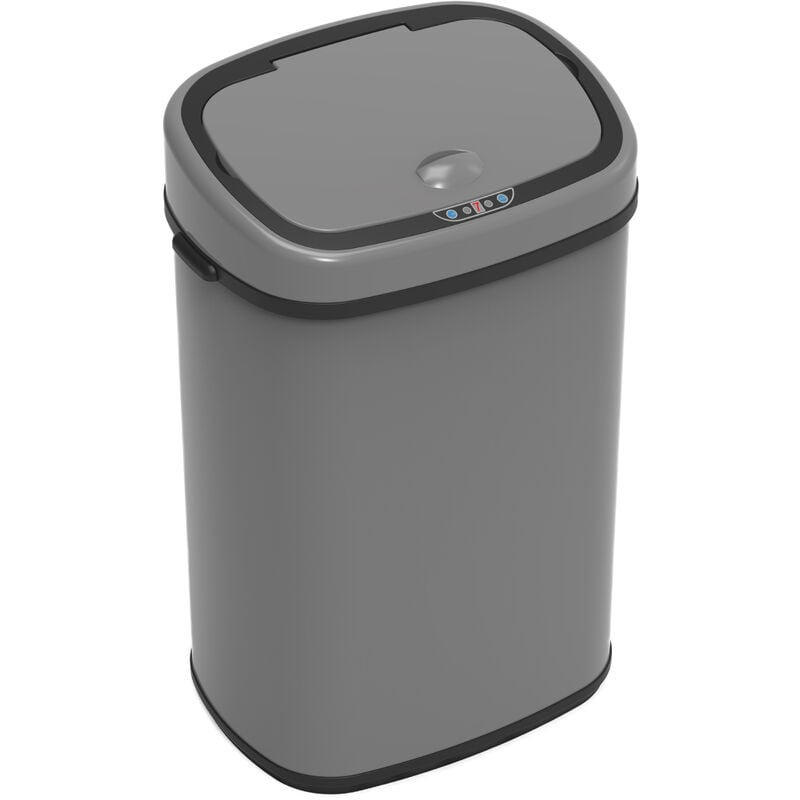 Sensor Poubelle 58L en inox Poubelle avec capteur Poubelle de cuisine gris - Svita