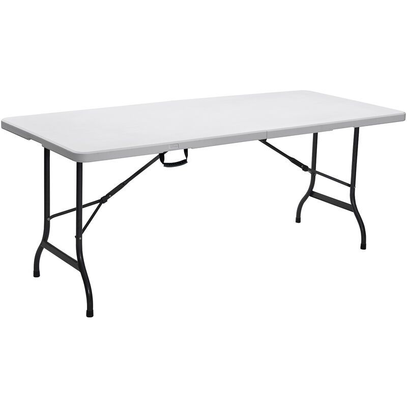 Hattoro - Table de buffet Table pliante Table de camping Table de jardin Valise 180 cm blanc