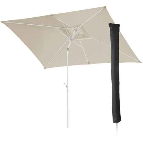 Produktbild von Kingsleeve Sonnenschirm 330 Cm Mit LED-Beleuchtung & Solar | UV-Schutz 80+, Wasserabweisend, Mit Kurbel & Hülle