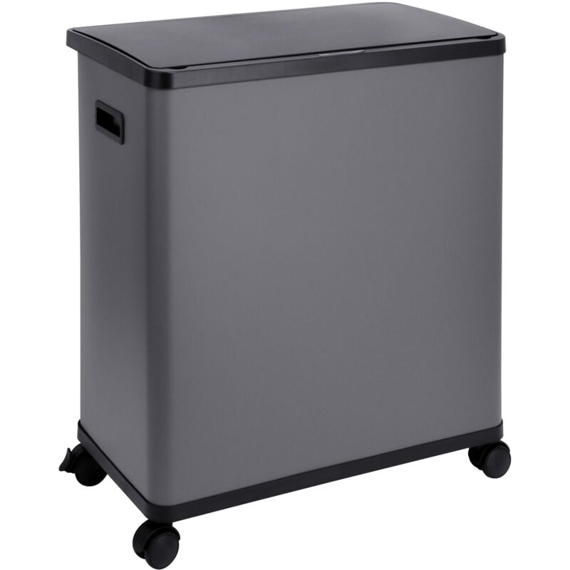 SR2X30 poubelle à capteur 2 compartiments 60l avec roues gris - Svita