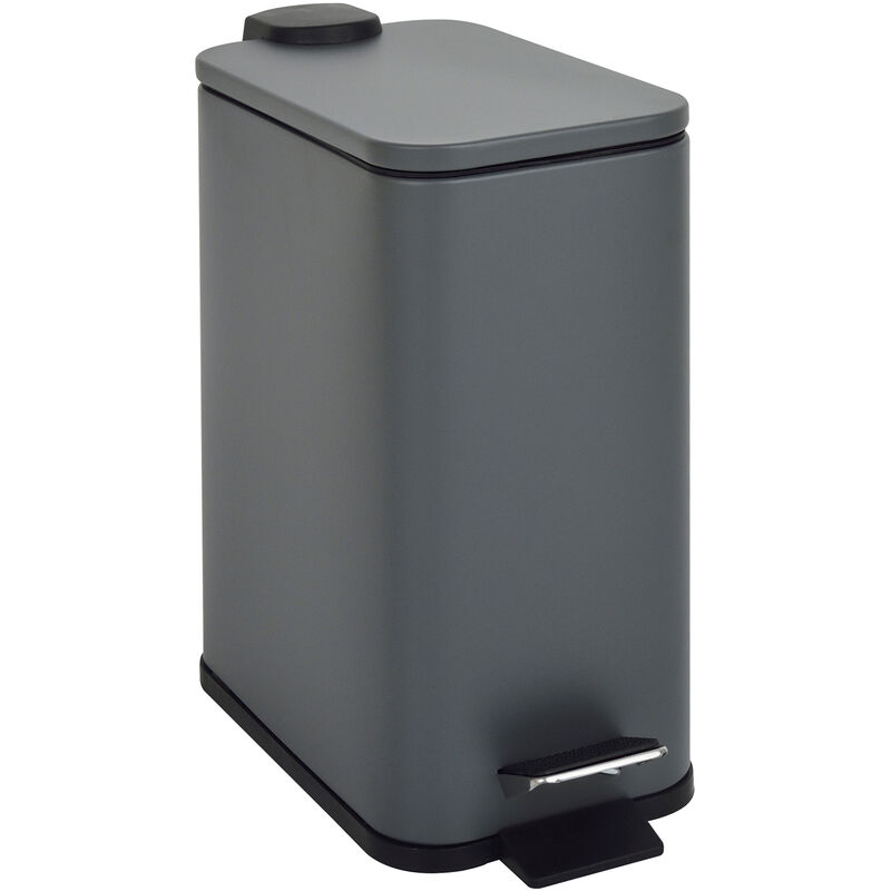 ST5 Poubelle à pédale 5l incl. seau intérieur Softclose rectangulaire gris - Svita