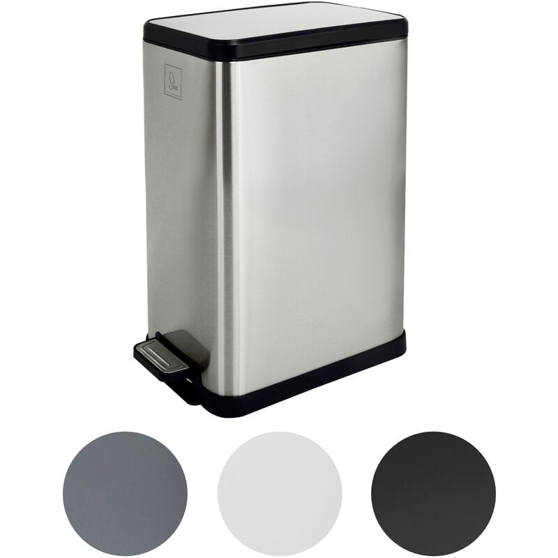 STM15 Poubelle à pédale 15l incl. seau intérieur Couvercle Softclose Argent - Svita