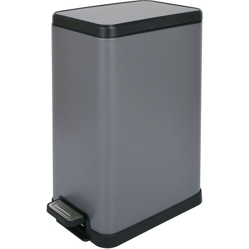 STM15 Poubelle à pédale 15l incl. seau intérieur Couvercle Softclose gris - Svita