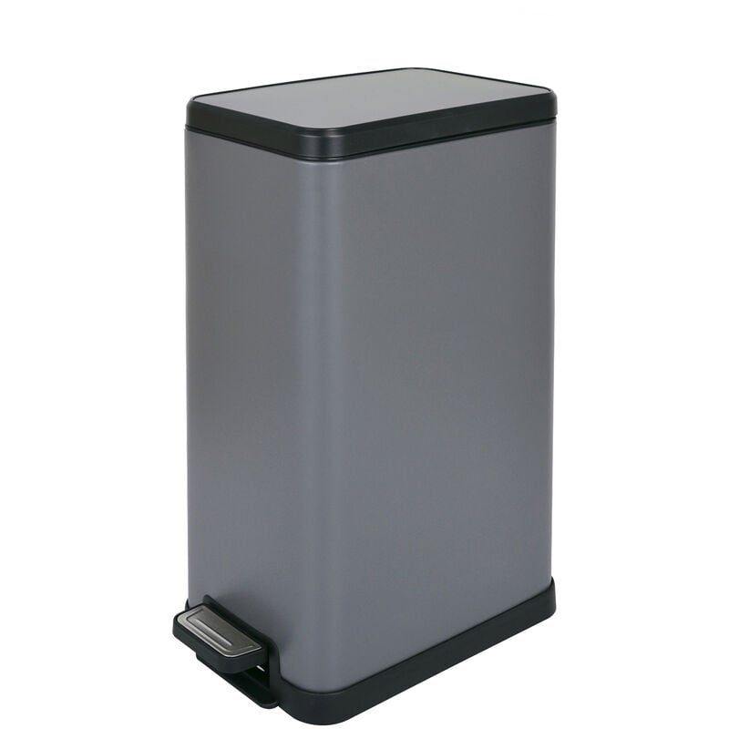STM18 Poubelle à pédale 18l incl. seau intérieur Couvercle Softclose gris - Svita