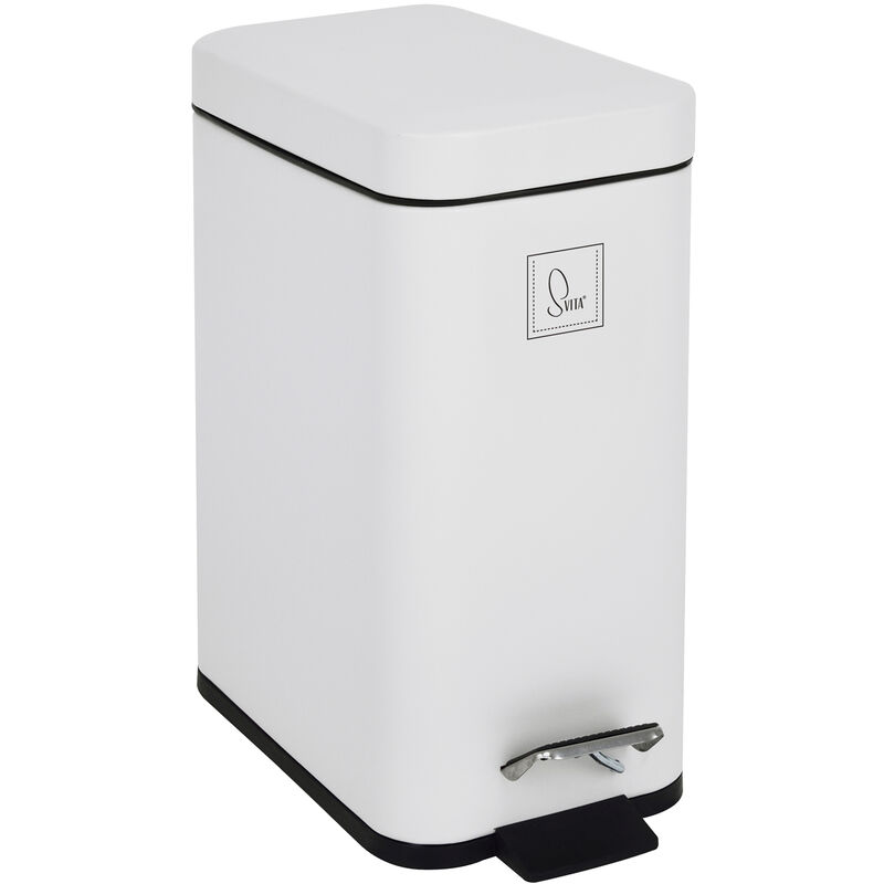 STM5 Poubelle à pédale 5l incl. seau intérieur Couvercle Softclose blanc - Svita