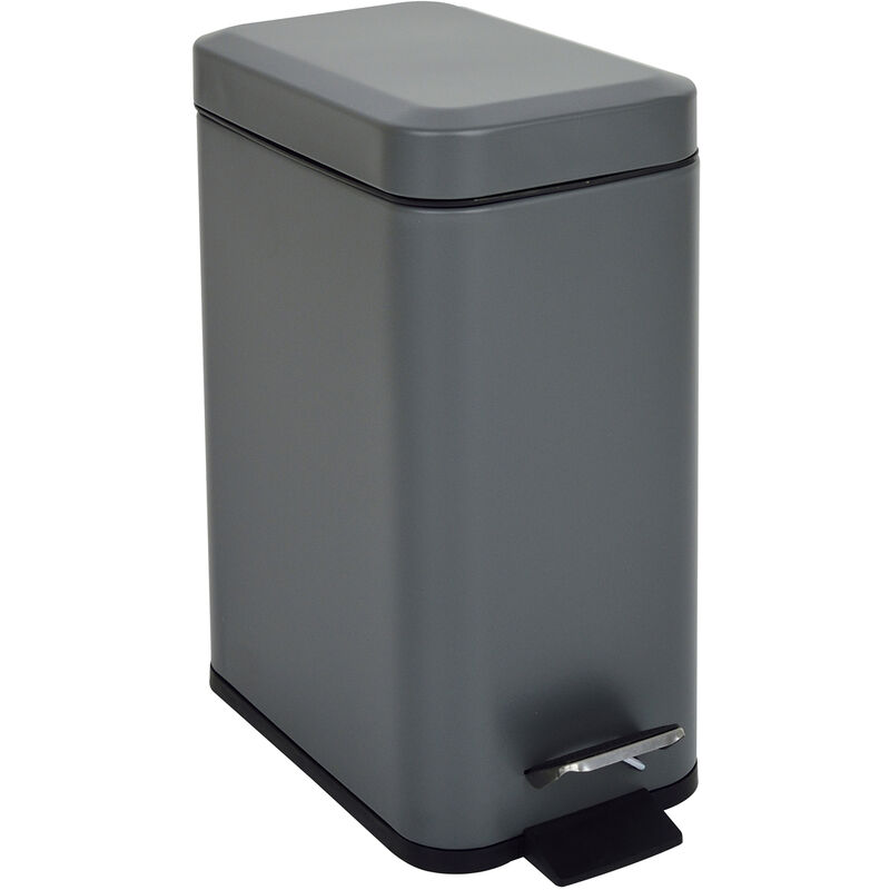 SVITA STM5 Poubelle à pédale 5l incl. seau intérieur Couvercle Softclose gris