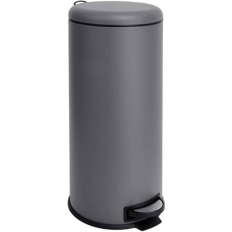 Svita T30 Mülleimer 30liter Edelstahl Treteimer Abfalleimer Mülltonne Grau