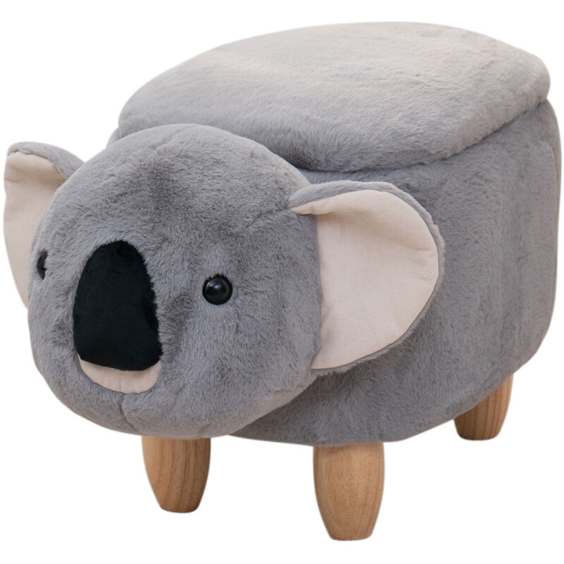 Tabouret pour animaux Espace de rangement Tabouret pour enfants Chambre d'enfants Boîte à siège Koala - Svita