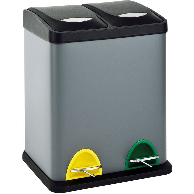 Svita - TC2X8 16 litres Poubelle Poubelle de tri 2x8L Gris