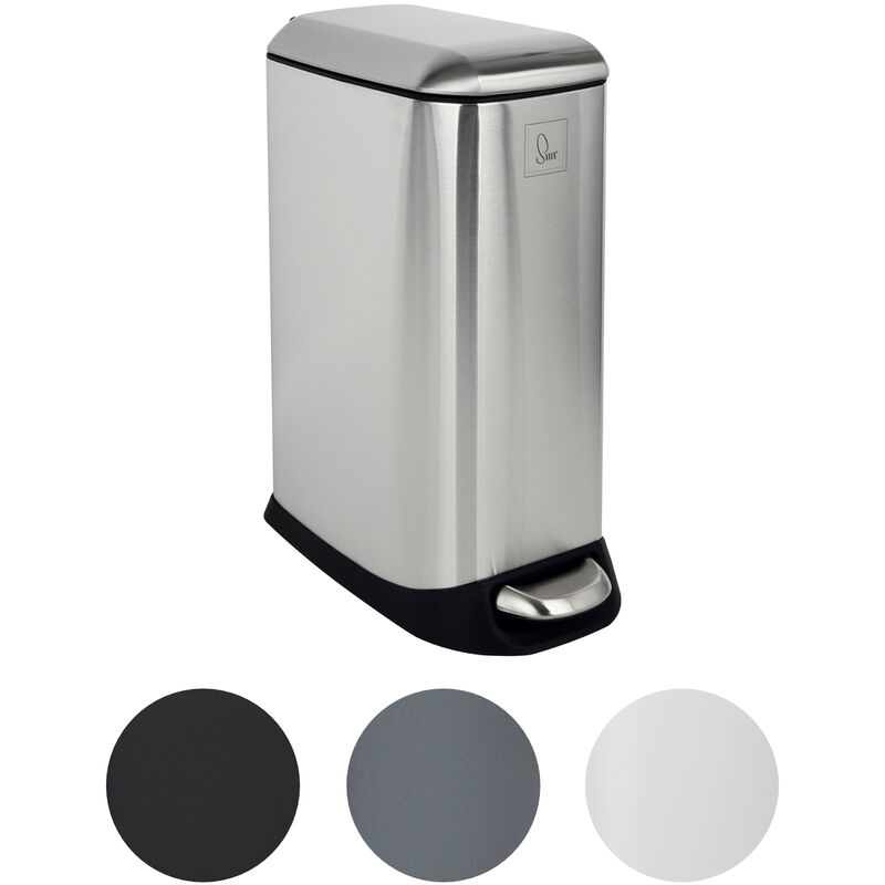 TS12 Poubelle à pédale Poubelle 12l incl. seau intérieur Pédale argentée - Svita