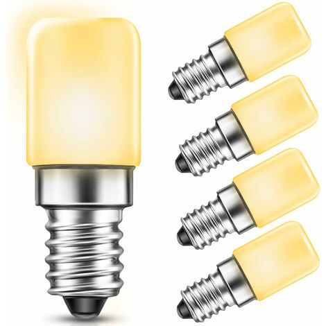SVKBJROY Ampoule Frigo, 1.5W Lampe E14 LED pour Refrigerateur, Équivalent 15W Incandescent, Blanc Chaud 2700K, 135LM, Non Dimmable, Petit Ampoule LED E14 pour Frigo, Hotte Cuisin, Lampe de Sel, Lot de