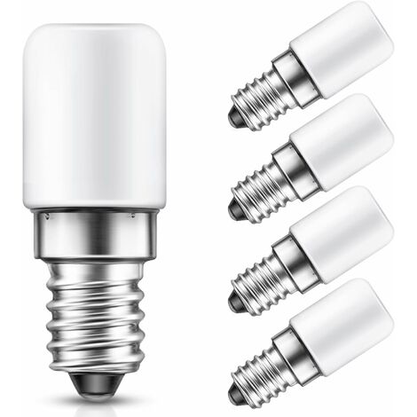 SVKBJROY Ampoule Frigo, Lampe E14 LED pour Refrigerateur 1.5W, Équivalent 15W Incandescent, Blanc Froid 6000K, 135LM, Non Dimmable, Petit Ampoule LED E14 pour Hotte Cuisin, Frigo, Lampe de Sel,220v， L