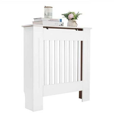 SVKBJROY Cache Radiateur Blanc - Grille Cache Radiateur Maison en MDF Couvre Radiateur Bois Cache-Radiateur Mural Couverture de Radiateur - Blanc Taille S - 78x19x82cm