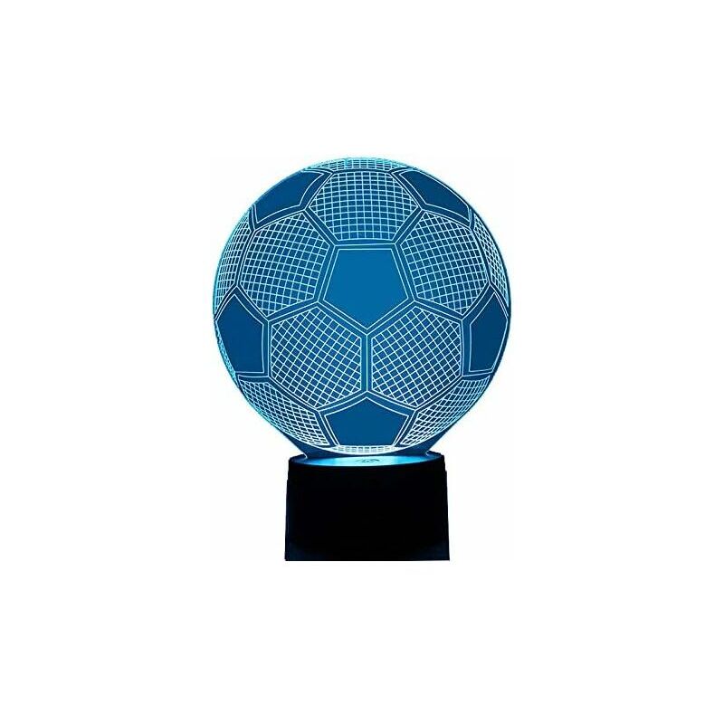 Image of Svkbjroy - Luce notturna Pallone da calcio visivo 3D usb 7 colori che cambiano Lampada da calcio per camera da letto Decorazione per bambini Regalo