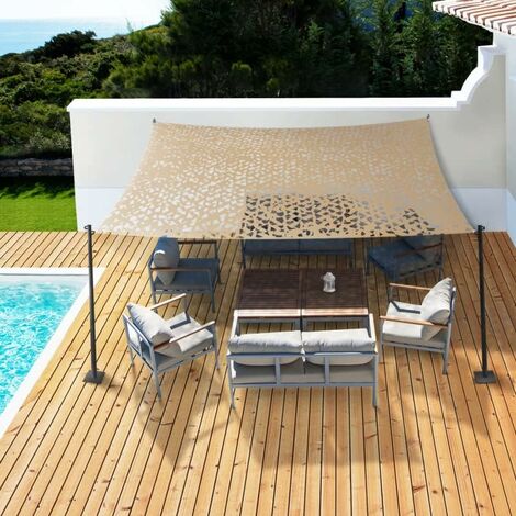SVKBJROY Cutout Shade Sail, Sable