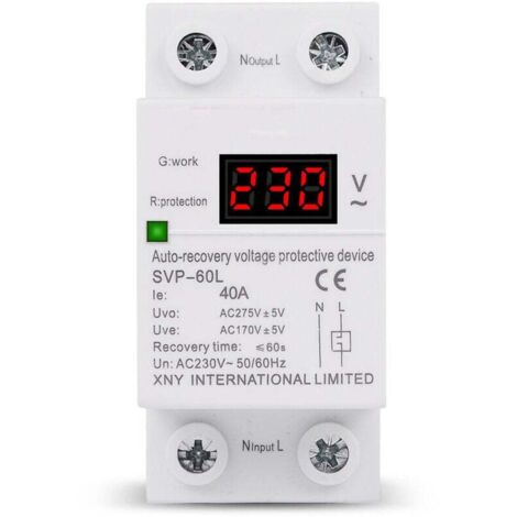 SVP-60L single-phase surge protector, automatic voltage protection device, 40A electrical circuit breaker MUMU