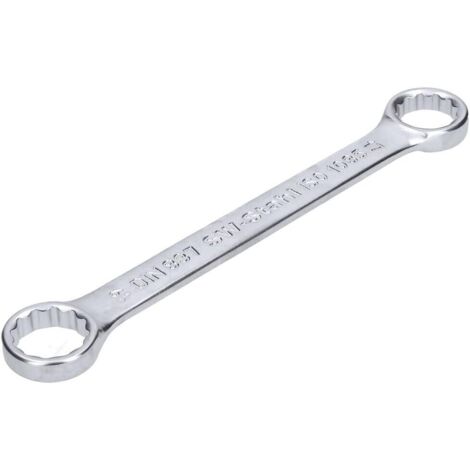 SW-Stahl 01311L Doppelringschlüssel 17 x 19 mm flach I gerade Ausführung I 12-kant I Ringschraubenschlüssel I Doppel-Schraubenschlüssel I Ringschlüssel