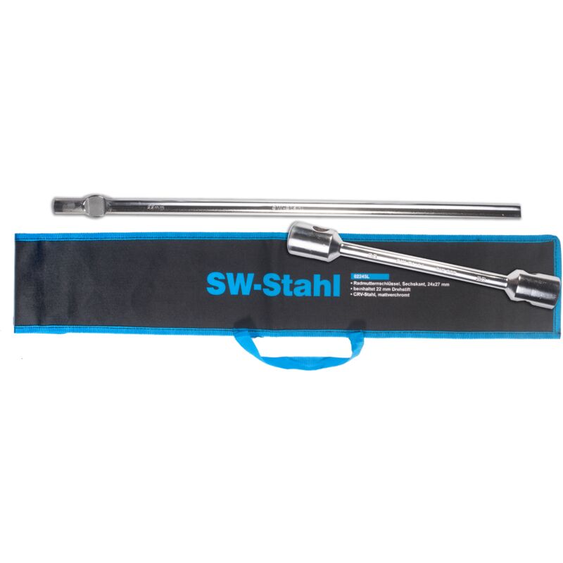 Sw-Stahl 02247l Radmutternschlüssel, 27 X 32 Mm I Set 2-tlg. I Set Inkl. Drehstift I Auto Radschlüssel I Reifenwechsel Werkzeug I Drehmoment Schlüssel