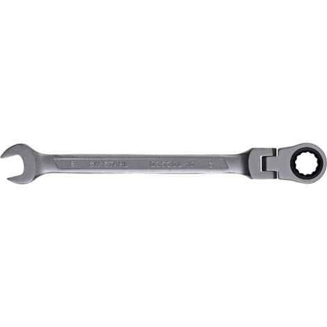 SW-Stahl 03530L-10 Gabelringratschenschlüssel 10 mm I Ringschlüssel mit Gelenk I 72 Zähne I Maulschlüssel mit Ringratsche I Ringratschenmaulschlüssel SW 10