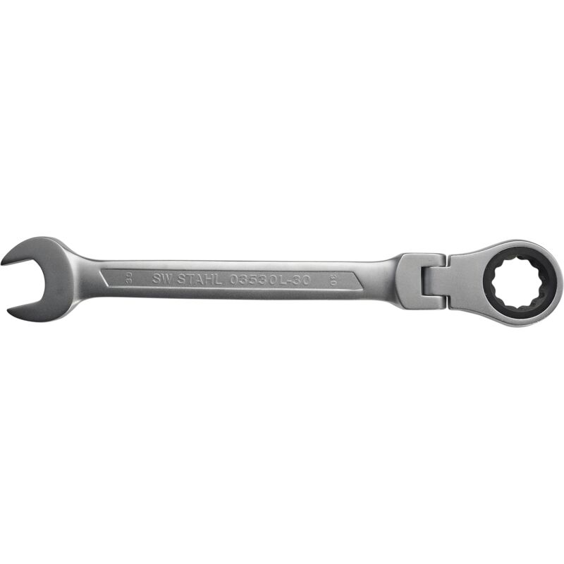 Sw-stahl 03530l-30 Gabelringratschenschlüssel 30 Mm I Ringschlüssel Mit Gelenk I 72 Zähne I Maulschlüssel Mit Ringratsche I