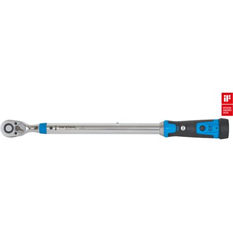 SW-Stahl 03875L Profi Drehmomentschlüssel 1/2 Zoll 60-340 Nm I Antrieb-Vierkant 12,5 mm (1/2") Drehmomentschlüssel Auto I Drehmoment-Schlüssel für Reifenwechsel