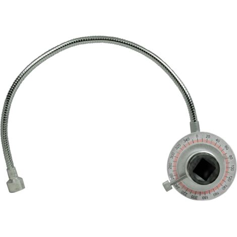 SW-Stahl 03916L Drehwinkel-Messgerät 1/2 Zoll I flexibler Magnetfuß I Messbereich 0° - 360° I Antriebs-Vierkant: 12,5 mm 1/2 Zoll