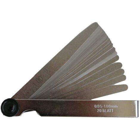 SW-Stahl 09103SB Fühlerblattlehre 20 Blatt von 0,05-1,00 mm