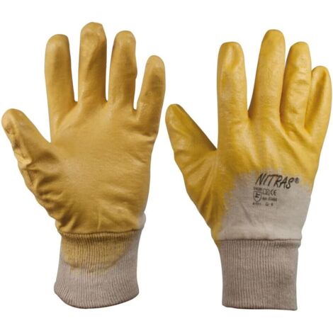SW-Stahl 11501L Nitrilhandschuhe Größe 9/L aus Baumwolle I Nitrilhandschuh 1 Paar I Komfortable Nitril-Handschuhe